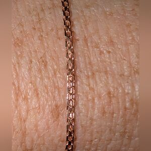 10k Rose Gold Bismarck Bracelet 7-in - NEW